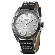 Levi’s 仿舊軍事風時尚腕錶-銀