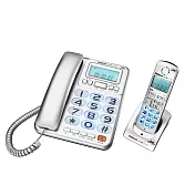 SANLUX 台灣三洋 數位無線子母電話機 DCT-8918銀 銀