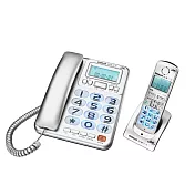 SANLUX 臺灣三洋 數位無線子母電話機 DCT-8918銀 銀