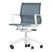 Vitra Physix 翩然有序 工作椅 （冰灰藍布料、灰白色框架）