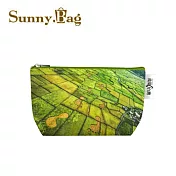 Sunny Bag x 看見‧齊柏林基金會-化妝包-花蓮稻田大腳印