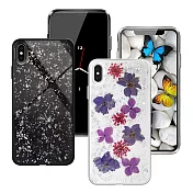 CITYBOSS for iPhone XS Max 璀璨花紛全包防滑保護殼-紫蕊 /銀箔飛燕  兩款任選銀箔飛燕