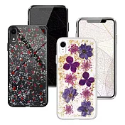 CITYBOSS for iPhone XR 繽紛星夜全包軟邊防滑手機保護殼 -金色飛燕/碎紅金色飛燕