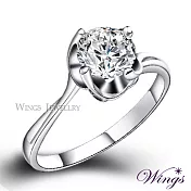 【WINGS】一克拉八心八箭戒指《繾綣》|璀璨擬真鑽 扭轉設計 7號