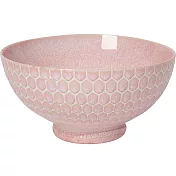 《NOW》瓷製餐碗(粉蜂巢15.5cm)