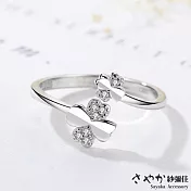 【Sayaka紗彌佳】森林中的四葉草純銀開口戒 -單一款式