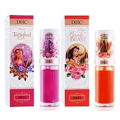 DHC Disney 公主潤色護唇蜜/唇油精華-貝兒+長髮公主(4g)X2 粉橘+粉紅-期效202101