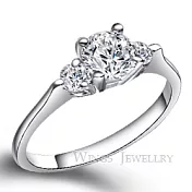 【WINGS】一克拉八心八箭戒指《真摯》|璀璨擬真鑽 輕奢優雅風 5號