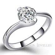 【WINGS】一克拉八心八箭戒指《天生耀眼》|閃耀擬真鑽 極簡優雅風 5號