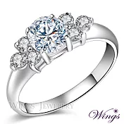 【WINGS】一克拉八心八箭戒指《韶光》|閃耀擬真鑽 華麗設計款 5號