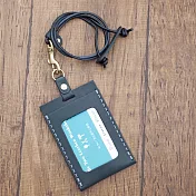 Be Two 手工皮件 ∣ 直式植鞣革牛皮識別證套 真皮證件套 工作證套 票卡夾 萬用票夾 卡套01黑色