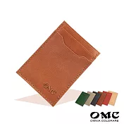 【OMC】義大利植鞣牛皮直式卡片夾悠遊卡夾(6色)黑色