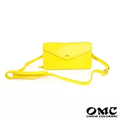 【OMC】時尚名模信封式兩用牛皮手拿包(黃色)