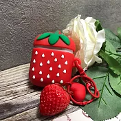 AirPods專用 草莓立體造型保護套(附造型吊飾)
