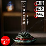 【JINKANG】仿古蓮花香薰爐(CHH-06)黃色