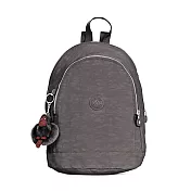 KIPLING 前拉鍊尼龍後背包-深灰