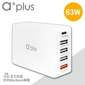 a+plus 63W PD3.0 X QC3.0 5孔極速電源供應器 APD-63W
