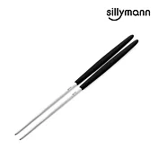 【韓國sillymann】 100%鉑金矽膠精品手感筷子黑色