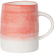 《NOW》裂紋瓷製馬克杯(珊瑚紅340ml)