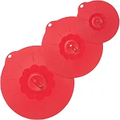 《NOW》耐熱密封蓋大小3件(紅)