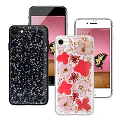 CITYBOSS for iPhone SE2 4.7吋 繽紛星空防滑保護殼-玫瑰金飛燕 星空 兩款任選星空