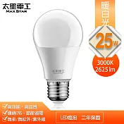 【太星電工】25W超節能LED燈泡(暖白光) A825L