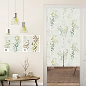 【巴芙洛】青青河邊草長門簾90x150cm(日製風格/對開式) 藍色長門簾