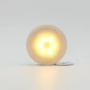 充電式便攜磁吸觸控LED圓形小夜燈(1入)黃光