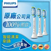 【Philips飛利浦】官方直營 Sonicare智能清潔刷頭三入組(HX9043/67) 白