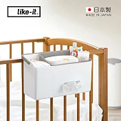 【日本like-it】日製嬰兒床邊用品收納箱  -灰