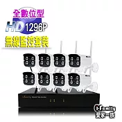 【宇晨I-Family】免施工/免設定3百萬畫素八路式無線監視錄影套裝組(NVR+八鏡頭)