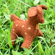 點點羊鑰匙圈-棕色