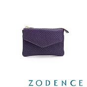 ZODENCE COMBO進口牛皮零錢包 洞洞紫