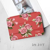 INJOYmall for iPad mini4 系列 Smart cover皮革平板保護套 無筆槽 初戀粉玫瑰款