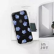 INJOYmall for iPhone SE2 清新藍色亞麻花防摔耐震亮面手機殼