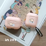 INJOYmall for AirPods 融化法鬥 保護套 TPU收納盒 附掛勾 紅色款