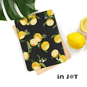 INJOYmall for iPad 10.2 2019 系列 Smart cover皮革平板保護套 附筆槽 微甜檸檬款