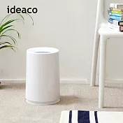 【日本ideaco】摩登圓形家用垃圾桶-6L -白