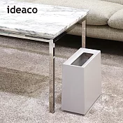 【日本ideaco】方磚家用垃圾桶-8.5L -灰白