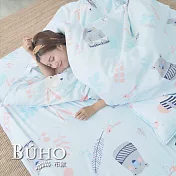 《BUHO》雙人三件式床包枕套組 《朝氣滿點》