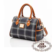 JSN - 法國傑遜迪歐經典綠格紋學院風2Way波士頓包綠格