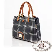 JSN - 法國傑遜迪歐經典綠格紋復古風範2Way托特包綠格