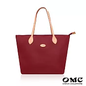 【OMC】簡約輕盈大水餃包購物包- 紅色