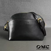【OMC】義大利植鞣革貝殼包- 黑色