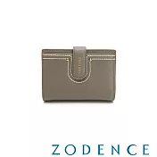 ZODENCE LIS進口牛皮簡式短夾 深灰
