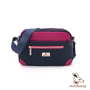 B.S.D.S冰山袋鼠 - 雙色聖代 - 玩色實搭圓角造型斜背包【F2507-BP】 藏青莓