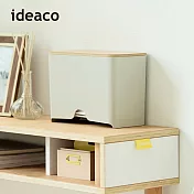 【日本ideaco】原木蓋口罩收納抽取盒-沙白