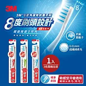【3M】8度角潔效抗菌牙刷-標準刷頭纖細尖柔毛(1支入)
