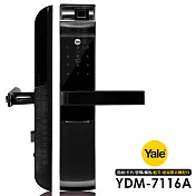 Yale 耶魯 YDM-7116A 升級款 指紋/卡片/密碼/鑰匙 智能電子鎖/門鎖(附基本安裝)霧面黑
