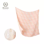 【Roaze 柔仕】 棉柔紗布包巾毯 -粉嫩白熊